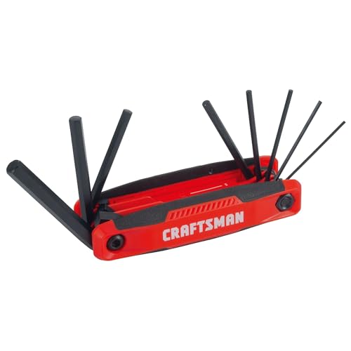 CRAFTSMAN Hex Key Set, Metric, Folding, 8 Keys (CMHT26007)