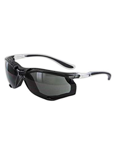MAGID Gemstone Onyx Foam Lined Safety Glasses, ANSI Z87.1, Removable Foam Seal Blocks Dust & Debris, Anti-Fog UV Protection, Wraparound Gray Lens, Black Frame, 2 Pairs, Y84 - color: Gray Lens, size: 2 Pairs