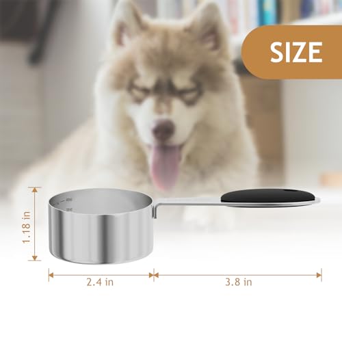 1PCS 1/3CUP(79ml) Dog Cat Food Scoop, Measuring Cup with Inner Scale - size: 1/3 cup