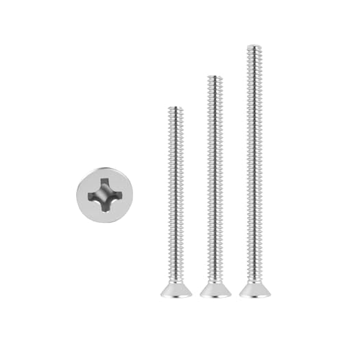 304 Stainless Steel Machine Screws,30pcs #6-32x2、#6-32x1-1/2、#6-32x1-3/4 Extra Long Outlet Screws Machine Long Electrical Outlet Screws Device Mounting Electrical Extender for Fix Wonky - size: #6-32x2"、#6-32x1-1/2"、#6-32x1-3/4"