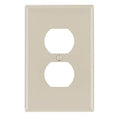 Leviton 1-Gang, 1-Duplex, Midway Nylon Wallplate, Midway Size, 1 Pack, PJ8-T, Light Almond - color: Light Almond, size: 1 Pack