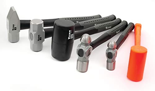 Titan 63136 6-Piece Hammer Set, Includes 16oz & 32oz Ball Pein, 32oz Rubber Mallet, 3lb Sledgehammer, 2lb Dead Blow & 3lb Cross Pein - style: 6pc Set Assorted