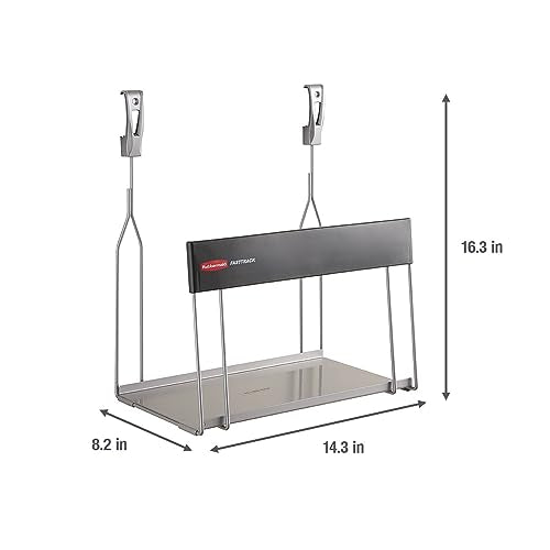 Rubbermaid Garage FastTrack Recycled Cardboard Holder, Wall Mounted Recycling System, Holds up to 20 pounds, Satin Nickel, for Home/Garage - style: Cardboard Holder