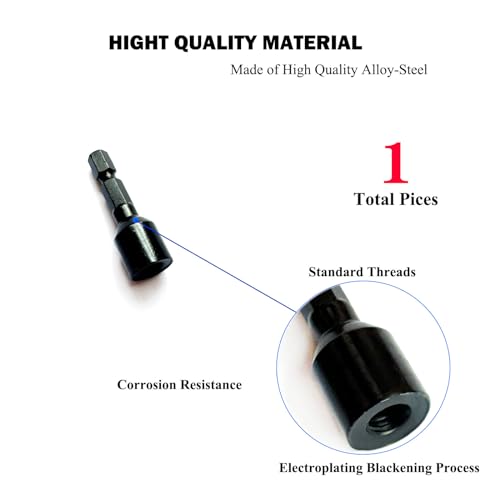 1/4"-20 Hanger Bolt Driver Double Headed Wood Screws Fully All Threaded Rod Threaded Insert Hexagon Head Drill Driver Bits - size: Driver 1/4-20"-1pcs