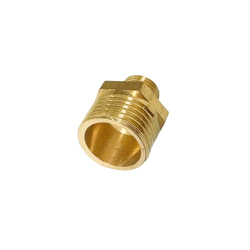 3/8" x 1/8" Male Threaded Hex Nipple Reducer Brass NPT Pipe Fitting Adapter Straight Connectors Pack of 2 - size: 3/8" x 1/8" -2 Pack
