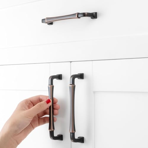 5 Inch Oil Rubbed Bronze Cabinet Pulls Kitchen Handles 10 Pack 3175 - color: Oil Rubbed Bronze, size: 5 In Hole Distance
