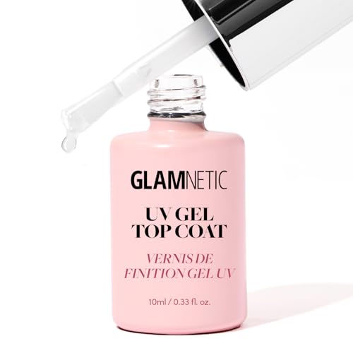 Glamnetic UV Gel Clear Top Coat - No-Wipe Formula | 0.33oz