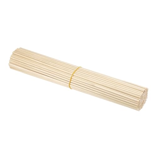PATIKIL 1/8 x 12 Inch Wooden Dowel Rod, 110 Pcs Wood Dowels Unfinished Round Wood Sticks Hardwood Sticks for Craft DIY Projects Home Decor, Natural Color - size: 1/8 x 12 Inch