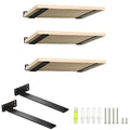 HEART ART Floating Shelf Brackets 10 Inch,Heavy Duty Black 2 Pack - size: 10 Inch, style: 2 Pack