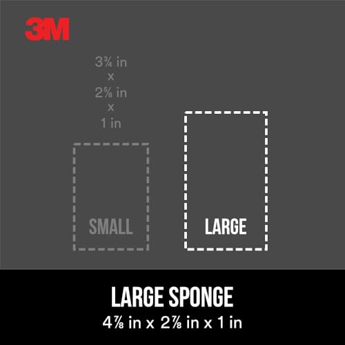 3M Drywall Sanding Sponge, Fine/Medium Grits, 2.63 x 3.75 in - size: 4-7/8 in x 2-7/8 in, style: Fine/Medium