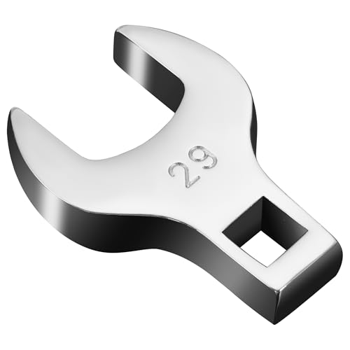 1/2'' Full Polish Drive Jumbo Crowfoot Wrench, Open End Wrench, Metric, 29mm, CR-V Steel, Tools for Mechanics Maintenance or Repairs, Access Fasteners in Tight Spaces Work Hard-To-Reach Areas - size: METRIC-29mm