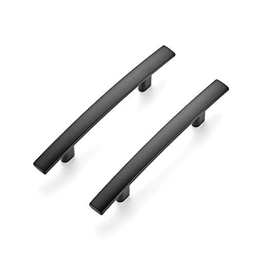 Ravinte Matte Black Cabinet Pulls Curved Drawer Handles, 3 Inch CC, 30 Pack - color: Black