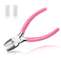 Flat Nose Pliers for Jewelry Making with 2 Replacement Tips, 5 Inch Soft Jaw Pliers with Consistent Grip, Wire Straightener for Beading, Looping, Gripping, Shaping - style: Flat Soft Jaw Pliers