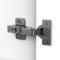 Chibery 10 Pack Frameless Half Overlay Soft Close Concealed Hinges, Black Titanium Plated, Self Closing, 105° Open Angle 3D Adjustment, Stop 85 ＆ 105 Degrees, Clip On, Stainless Steel for Cabinet Door - size: Half Overlay