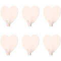 JtmyAota 6 Pack Heart Wall Hooks, Kawaii Room Decor Hooks - color: White