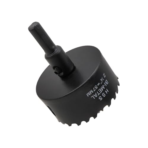 2-1/4" Dia Hole Saw Bi-Metal Hole Cutter for Thin Metal Wood and Plastic Cutting - color: black, size: 2-1/4"