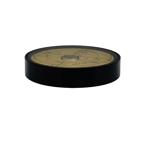 Aluminum alloy high-precision universal horizontal level instrument bubble level tool circle 2.4 inches 60mm (black（coppery）) - color: Black（coppery）