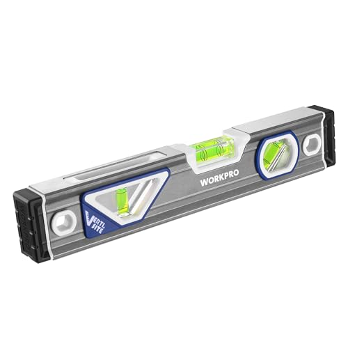 WORKPRO 10 Inch Small Torpedo Level, Aluminum Frame with V-Groove