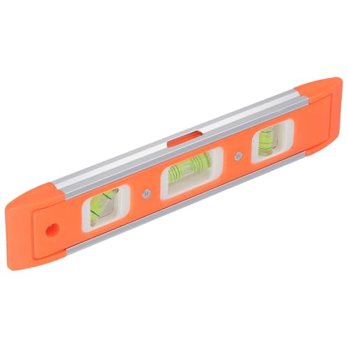 10 Pack Magnetic Torpedo Level, 9 Inch Small Level Tool with 45°/90°/180° Bubbles for Measuring, Orange