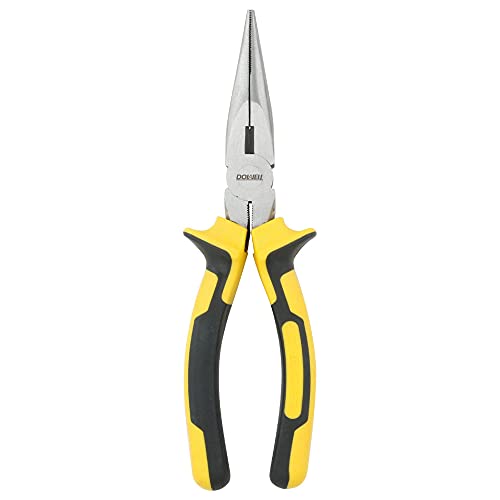 DOWELL Needle Nose Pliers Long Nose Pliers 8 Inch with Wire Cutter for Jewelry Nickel Chromium Steel Construction And Professional Handle - size: 8" Long Nose Pliers