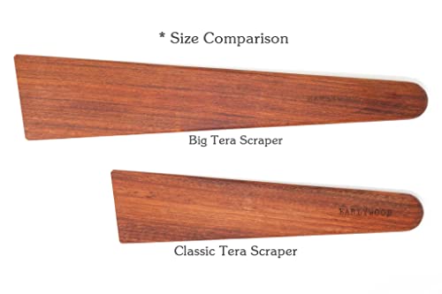 Earlywood 13 inch Handmade Wood Cooking Utensil for Kitchen, Multi-Purpose Scraper and Egg Turner, Cast Iron Scraper and Saute Spatula - Made in USA - Jatoba - size: 13 inch