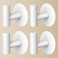 Heavy Duty Towel Hooks, Stainless Steel White Adhesive Hooks for Coat, Bags, Towels, Robes, Hats, Aprons – No Drill Bathroom, Kitchen, Hotel Wall Hooks (4 Pack) - color: White, size: Adhesive "T" Shape- 4 Pack