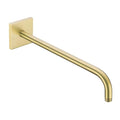 RANDOM 16 Inch Shower Arm with Flange,Stainless Steel 90 Degree Rain Shower Head Extension Arm,Wall-Mounted Shower Head Arm for Fixed Shower Head,Brushed Gold.SKU: RD-91018-16BG-SQ - color: 16″ Brushed Gold(Square Flange)