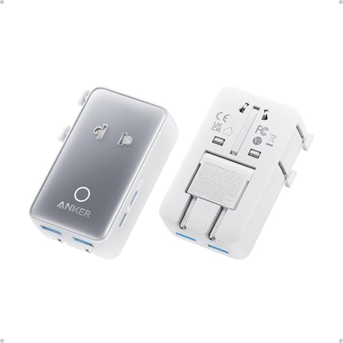 Anker Nano Travel Adapter, 2 USB C Universal Charger, 20W, 1× 2-Pin AC - color: White