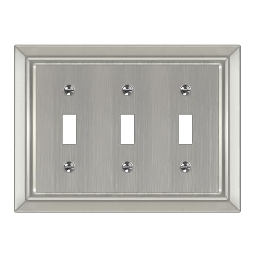 Metal Wall Plate for Electrical Outlets, Applicable to Triple Toggle - size: Triple Toggle