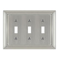 Metal Wall Plate for Electrical Outlets, Applicable to Triple Toggle - size: Triple Toggle