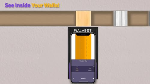 Walabot DIY 2 – Visual Stud Finder & Wall Scanner for Drywall. Detects Wood & Metal Studs, Plastic & Metal Pipes, Live & Non-Live Wires