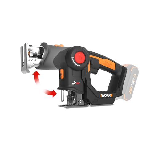 WORX Cordless Reciprocating Saw & Jigsaw, 20V 3/4-Inch 2-in-1, WX550L.9 - style: Battery + Charger Not Included