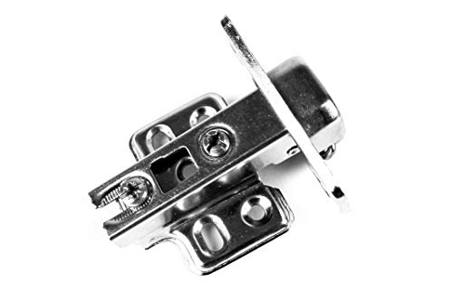 Berta (4 Pieces) Full Overlay Frameless European Hinges 105 Degree 2-Cam 4-Way Adjustable Concealed Kitchen Cabinet Door Hinges with Screws - size: 4