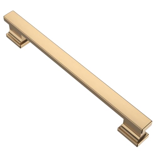 Alzassbg Champagne Bronze Cabinet Pulls and Handles 10 Pack, AL3061TGP - color: Champagne Bronze, size: 6-1/4" Hole Center