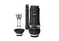 R&T Universal Dual Flush Valve for 2-piece Toilet with Top Push Button Toilet Repair Kit Inside Tank Compatible with 3-Inch and 2-Inch Toilet Drain Outlet A2422U - color: 3-lnch Drain Outlet(Add 2" Converter）
