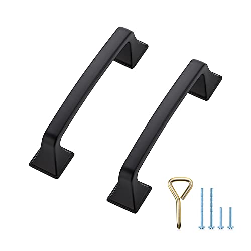 Ravinte Matte Black Cabinet Handles Cabinet Pulls, 3-3/4 Inch, 10 Pack - color: Matte Black, size: 3-3/4 Inch Hole Center
