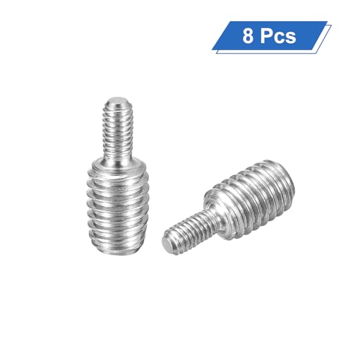 uxcell M3x6mm to M6x8mm Double End Threaded Stud Screw Bolt, 8Pcs 304 Stainless Steel Thread Reducer Adapter for Furniture Machinery Assembly Fastener - size: M3x6mm to M6x8mm