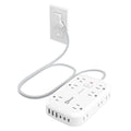 3FT Flat Multi Plug Extender 12 AC Outlets with 6 USB Wall Charger(3 USB C) - size: 3 FT, style: 12AC+3U3C
