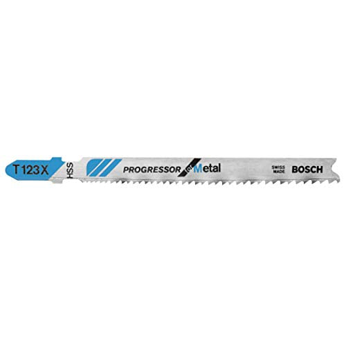 Bosch T123X3 3-Piece 4 in. 10-24P TPI Progressor for Metal T-Shank Jig Saw Blades, Silver - size: 3 Count (Pack of 1), style: Fast Cuts & Long Life for Metal