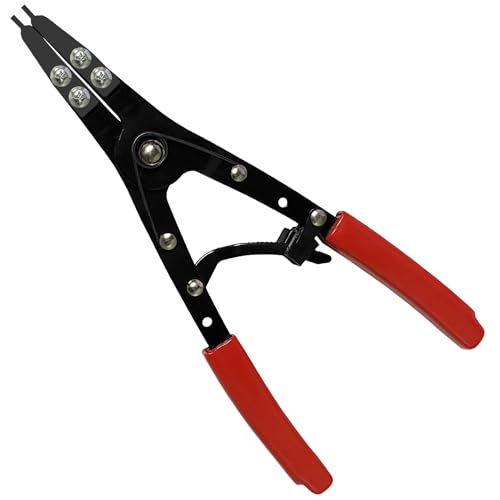 38700 Spindle Snap Ring Pliers External, 10" Large Snap Ring Pliers Heavy Duty Circlip Pliers Car Repair Tools Kit for for Ford SD Uninstall Remove Tools with Ratchet Locking 2026 Upgraded (Red) - color: Red