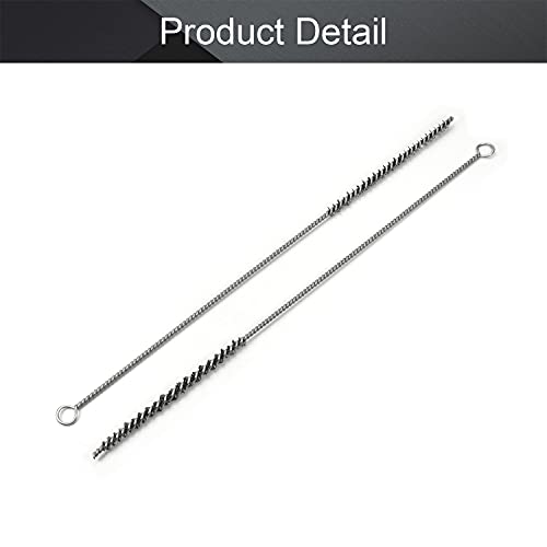 Utoolmart Steel Wire Cleaning Brush, Spiral Power Tube Brush, 0.2-inch Diameter 12-inch Length, 2pcs - color: 2pcs, size: 0.6cm