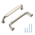 HOME EDIT Brushed Nickel Solid Cabinet Handles & Pulls 3-3/4 Inch 10 Pack - color: Brushed Nickel, size: 3-3/4 inches Hole Center