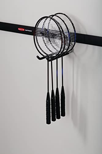Rubbermaid FastTrack Garage Organization Multi-Purpose Hook, 50 lbs Capacity, Satin Nickel, Wall Mounted Storage System, Direct Mount into Rail for Home Organization - style: Multi-Purpose Hook