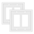 2 Pack Double Decorator Switch Cover Plate-Bamboo Fiber Material - size: 2 Gang Double Decorator