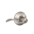 SCHLAGE Accent Bed/Bath Privacy Door Handle with Lock, Satin Nickel - color: Satin Nickel, size: Standard