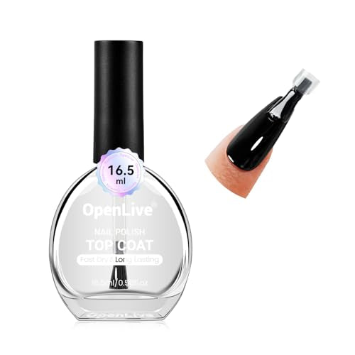 OpenLive 16.5ml Top Coat Clear Nail Polish Nail Polish High Shine - color: Top Coat