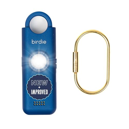 She’s Birdie 3.0 New Version – The Original Personal Safety Alarm for Women by Women–Loud Siren, Flash Light and Rechargeable Battery in a Variety of Colors (Metallic Indigo Blue) - color: Metallic Indigo Blue