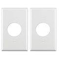 BESTTEN 2 Pack 1-Gang 1.406" Hole Wall Plate for Single Receptacle Outlet - color: White