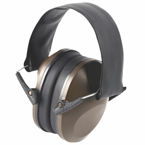 Foldable Safety Earmuffs with Noise Reduction–Adjustable Headband for Travel & Work, Hearing Protection for Men&Women