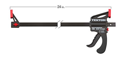 TEKTON 18 Inch Ratchet Bar Clamp / 24 Inch Spreader Set, 2-Piece | CLP51518,Black - size: 18 in. / 24 in., style: 2 Pack